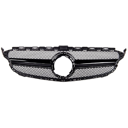 Kühlergrill Schwarz MERCEDES C-Klasse W205 Avantgarde/AMG-Line 2018-2021 ohne Kamera