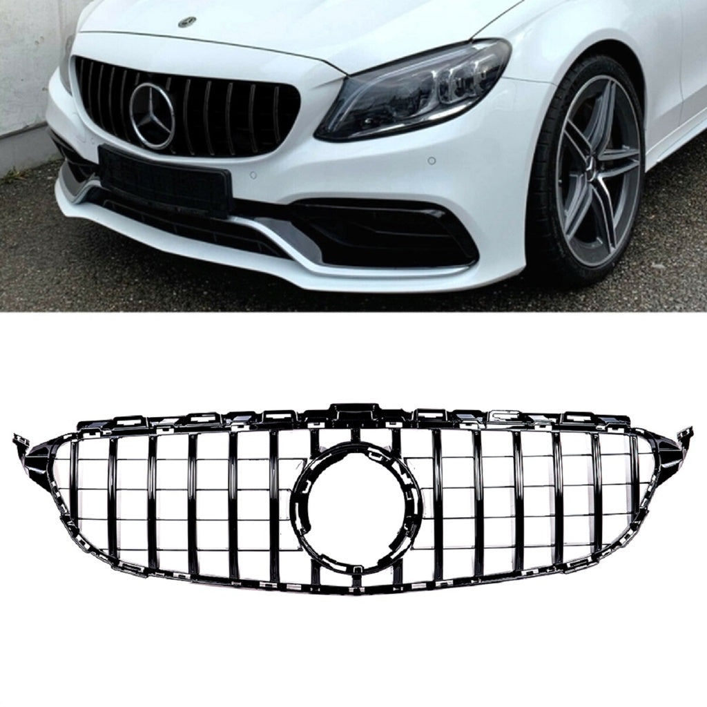 Sport Grill GT Gloss Schwarz MERCEDES C-Klasse W205 Facelift 2018-2021