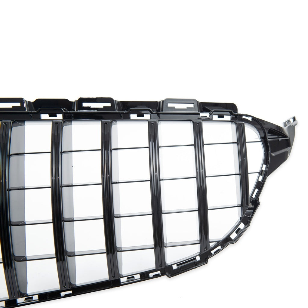 Panamericana GT Frontgrill Glänzend Schwarz mit Kamera für Mercedes C-Klasse W205