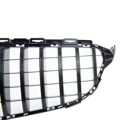 Panamericana GT Frontgrill Glänzend Schwarz mit Kamera für Mercedes C-Klasse W205