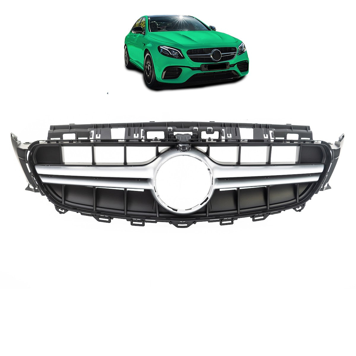 Kühlergrill Silber passend für Mercedes E-Klasse W213 C238 2016-2020