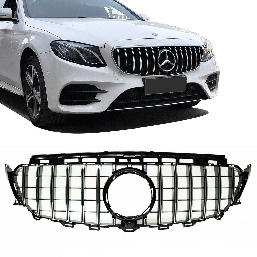 Sport Kühlergrill GT Chrom Schwarz für MERCEDES E-Klasse Modelle 2016-2020