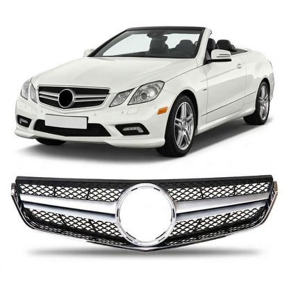 Sportgrill Silber passend für Mercedes E-Klasse C207 Coupé Cabrio 2009-2013