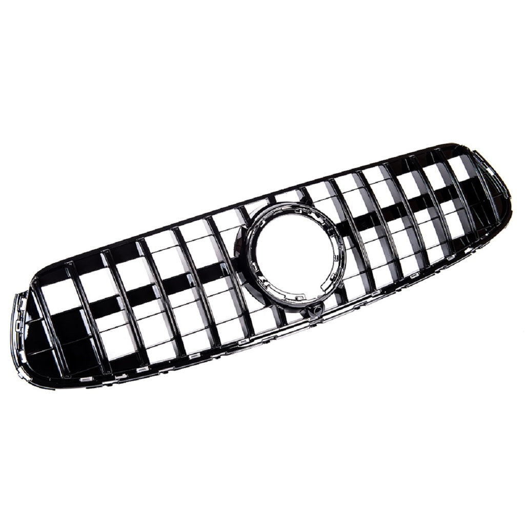 Kühlergrill Panamericana GT Glanz Schwarz mit Kamera für Mercedes GLC X253/C253 SUV & Coupé Facelift 2019-2022 AMG-Line