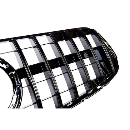 Kühlergrill Panamericana GT Glanz Schwarz mit Kamera für Mercedes GLC X253/C253 SUV & Coupé Facelift 2019-2022 AMG-Line