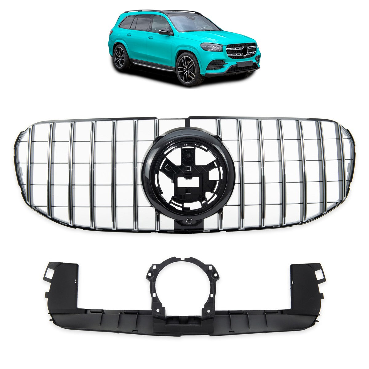 GT Grill Chrom & Schwarz passend für Mercedes GLS X167 2018-2024