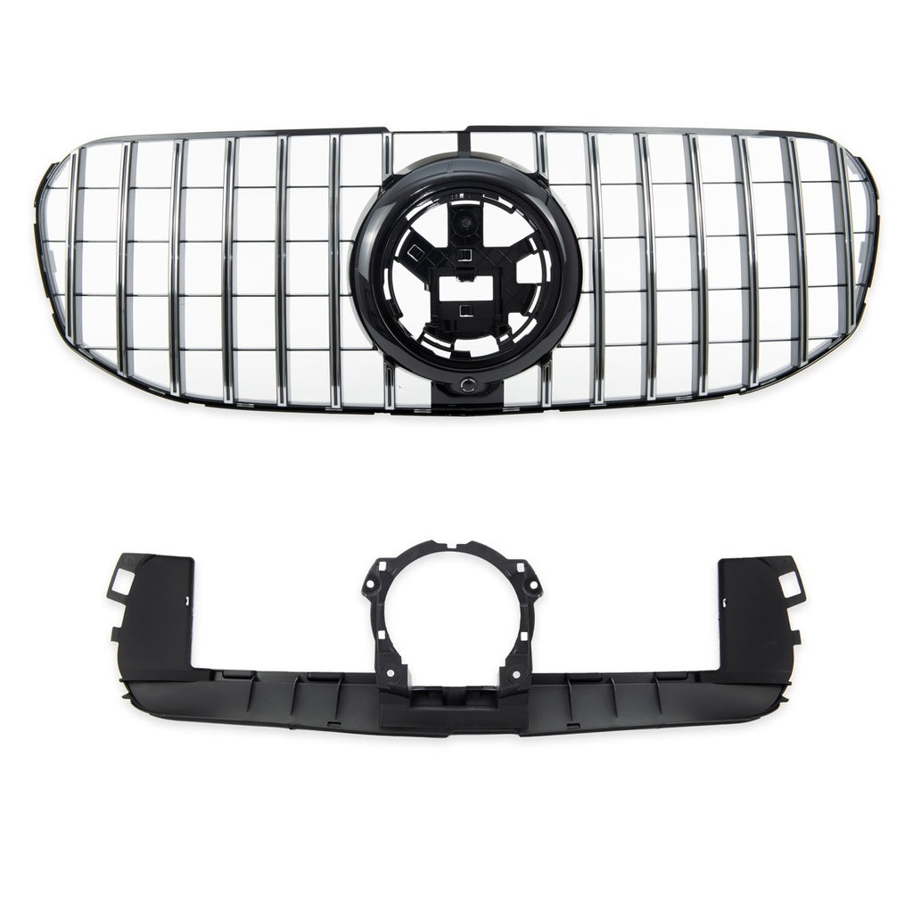 Sport Kühlergrill GT Chrom Schwarz Kamera für MERCEDES GLS X167 ab 2018