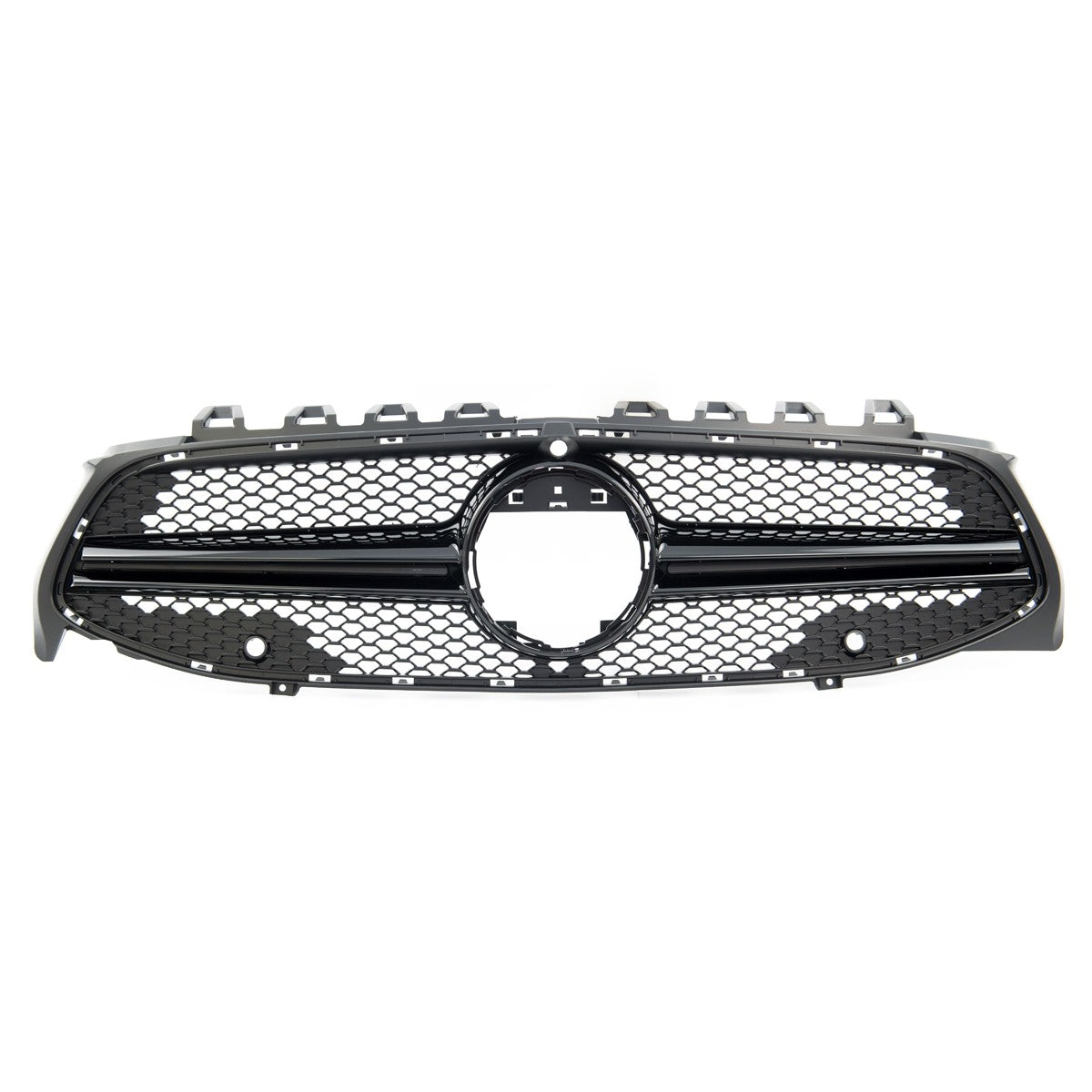 Kühlergrill Hochglanz Schwarz passend für Mercedes CLA C118 X118 2019-2024 Kamera