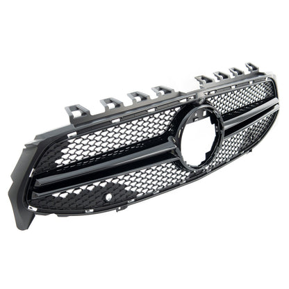 Kühlergrill Hochglanz Schwarz passend für Mercedes CLA C118 X118 2019-2024 Kamera