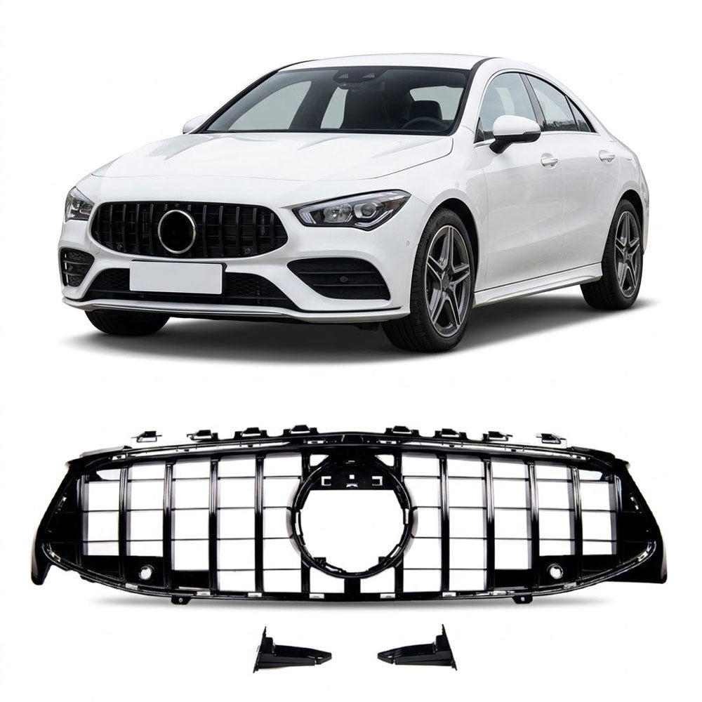 Kühlergrill Hochglanz Schwarz passend für Mercedes CLA C118 X118 2019-2023