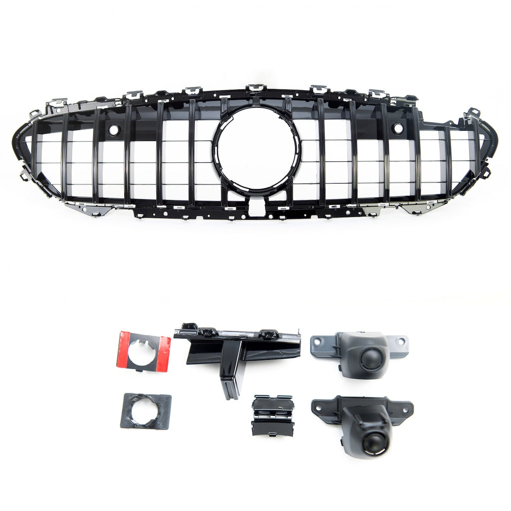 Sport Kühlergrill GT Glanz Schwarz Kamera-geeignet für MERCEDES CLS C257 2018-heute