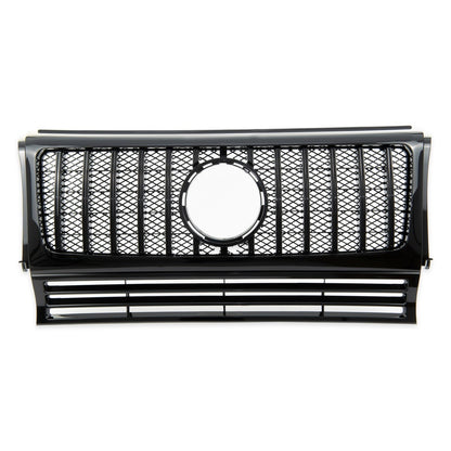 Frontgrill Hochglanz Schwarz passend für Mercedes G-Klasse W463 1990-2018