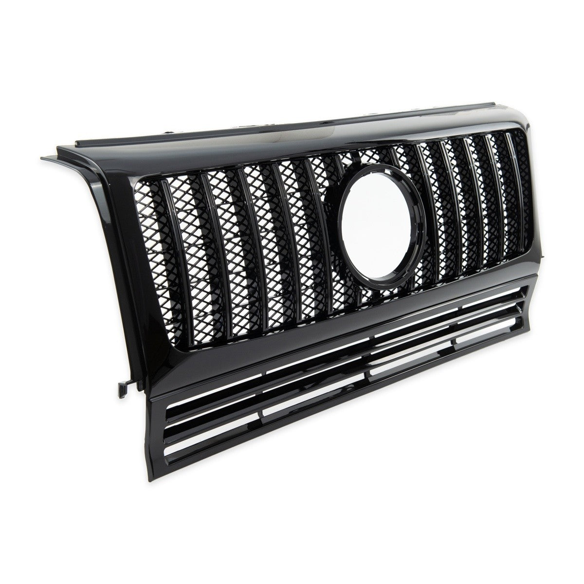 Frontgrill Hochglanz Schwarz passend für Mercedes G-Klasse W463 1990-2018