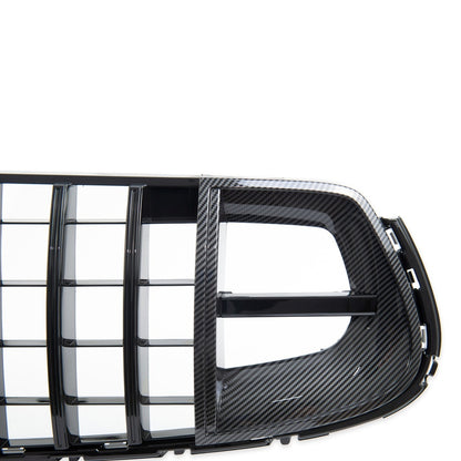Kühlergrill Panamericana GT Carbon Look Rote Streifen Mercedes GLC X253 C253 SUV Coupé Facelift 2019-2022 AMG-Line