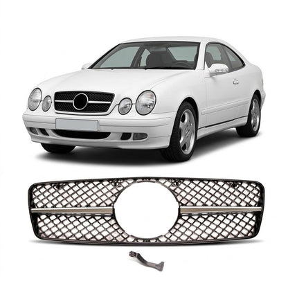 Sportgrill Chrom & Schwarz passend für Mercedes CLK W208 1997-2002