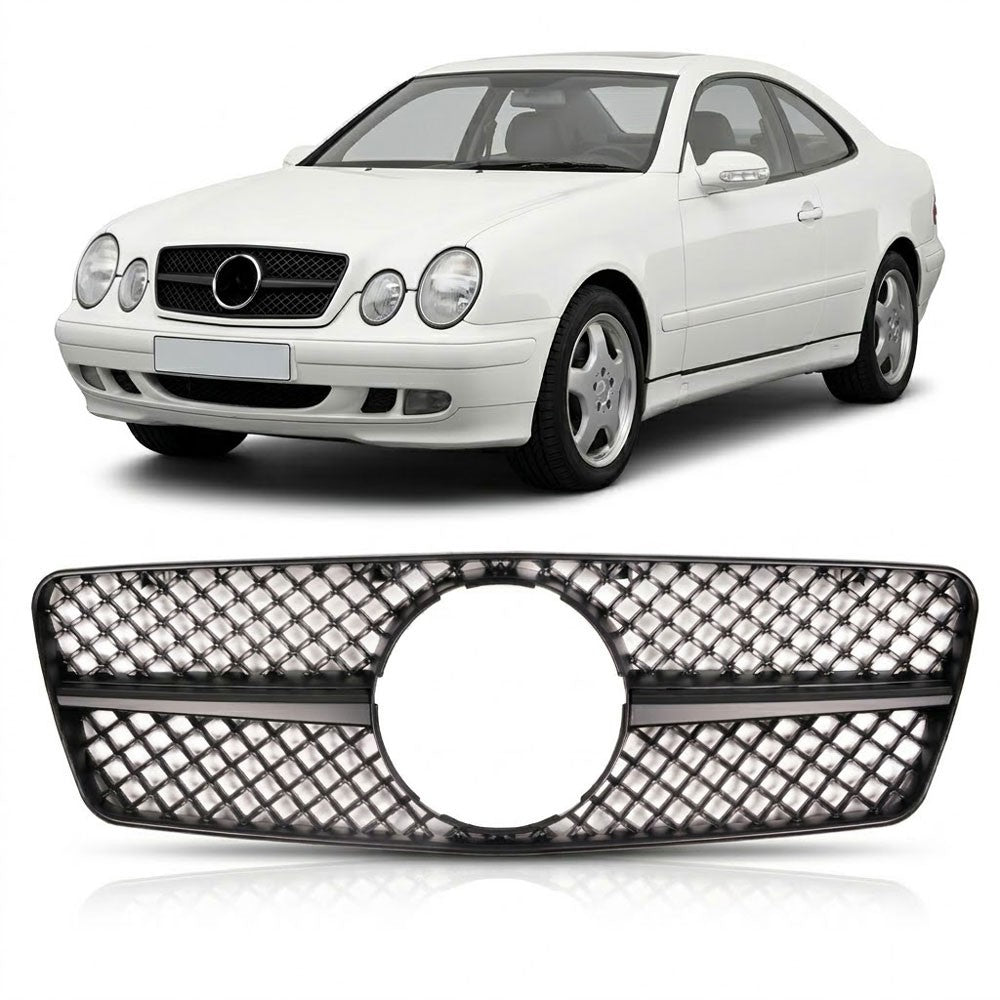 Sportgrill Matt Schwarz passend für Mercedes CLK W208 1997-2002