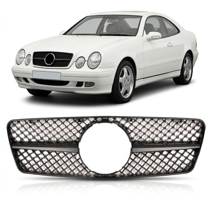 Sportgrill Matt Schwarz passend für Mercedes CLK W208 1997-2002