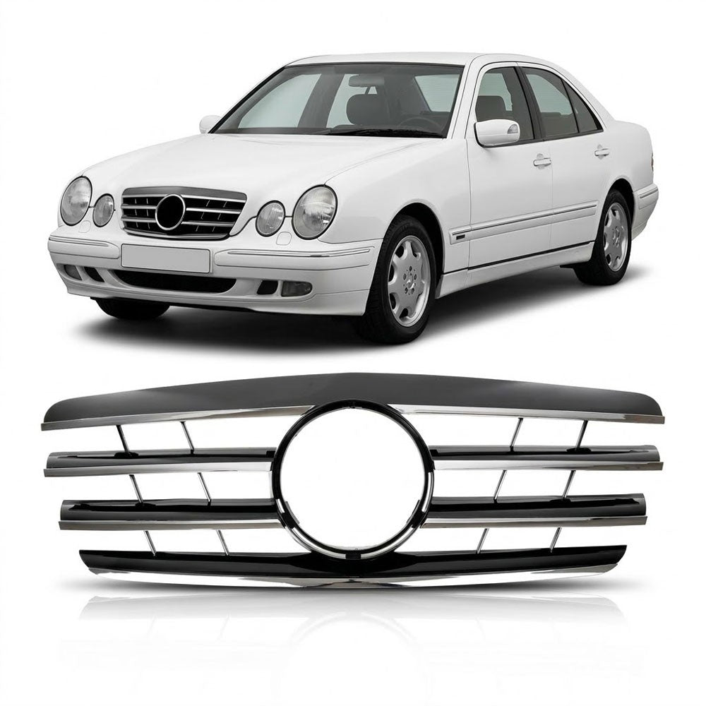 Sportgrill Chrom & Schwarz passend für Mercedes E-Klasse W210 1999-2002