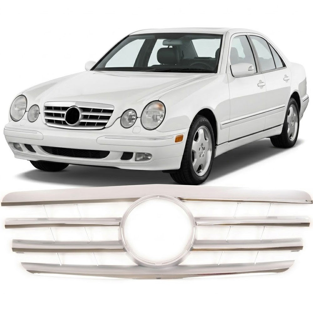 Sportgrill Chrom & Silber passend für Mercedes E-Klasse W210 1999-2002