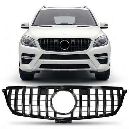 Panamericana GT Hochglanz Schwarz Grill passend für Mercedes ML W166 2011-2015