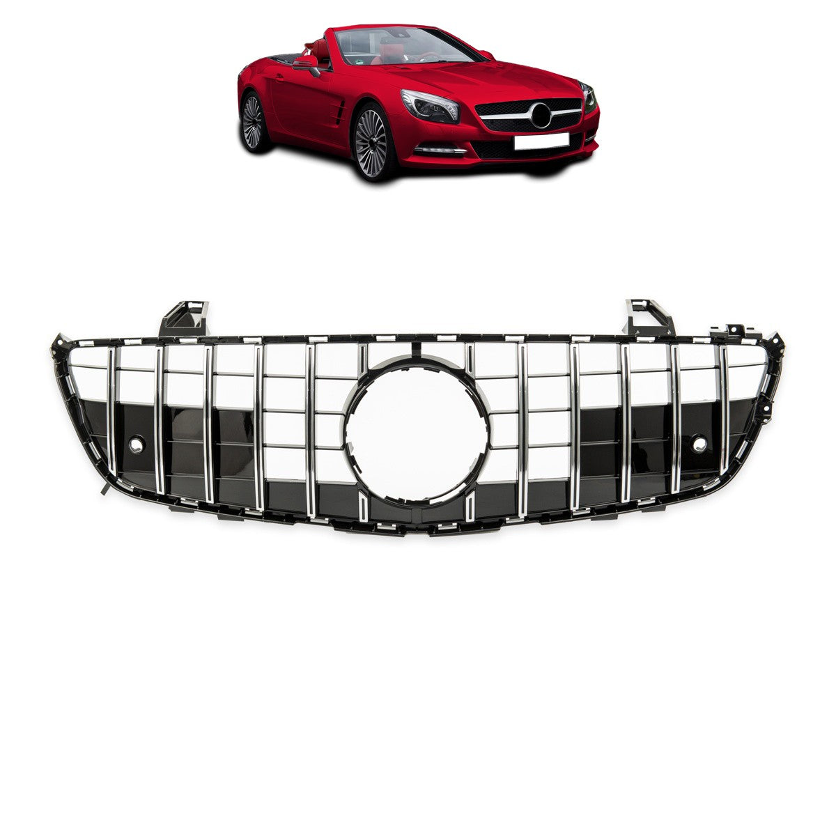 Kühlergrill Chrom & Schwarz passend für Mercedes SL R231 2012-2015