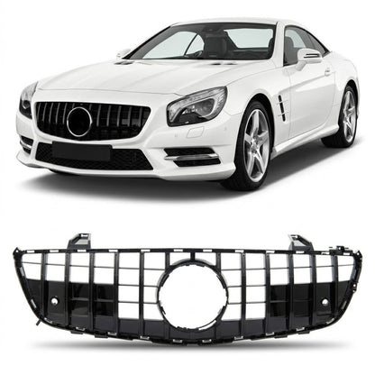 Kühlergrill Hochglanz Schwarz passend für Mercedes SL R231 2012-2015