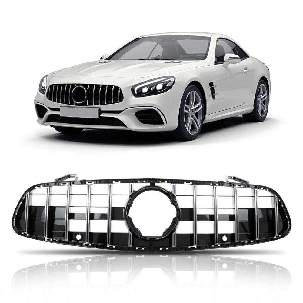 Kühlergrill Chrom & Schwarz passend für Mercedes SL (R231) 2015-2020