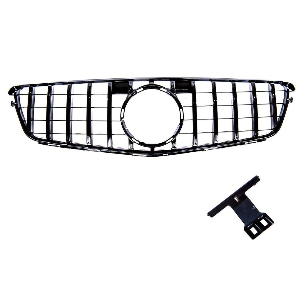 Sport Kühlergrill GT Glanz Schwarz für MERCEDES C-Klasse W204 Modelle 2007-2015