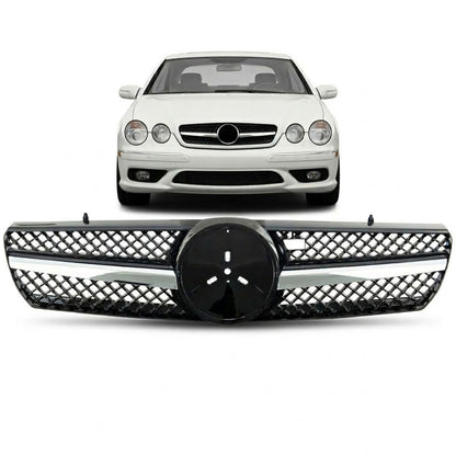 Sportgrill Chrom & Schwarz passend für Mercedes CL-Klasse C215 Coupé 1999-2006