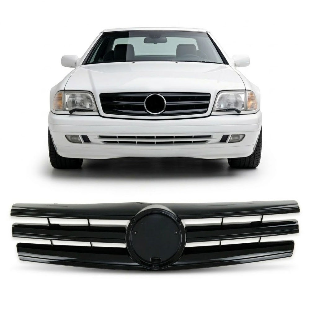 Sportgrill Hochglanz Schwarz passend für Mercedes SL R129 1989-2001