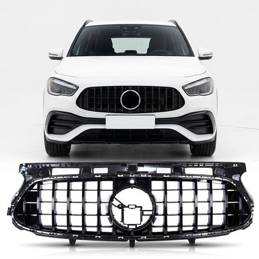 Kühlergrill Panamericana GT Hochglanz Schwarz passend für Mercedes GLA H247 2020-2023