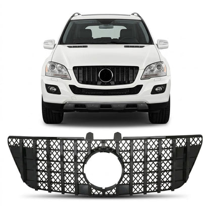 Kühlergrill Panamericana GT Hochglanz Schwarz passend für Mercedes ML W164 2009-2011