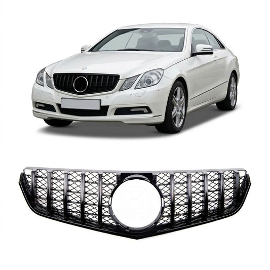 Frontgrill Hochglanz Schwarz Panamericana GT passend für Mercedes E-Klasse C207 09-13