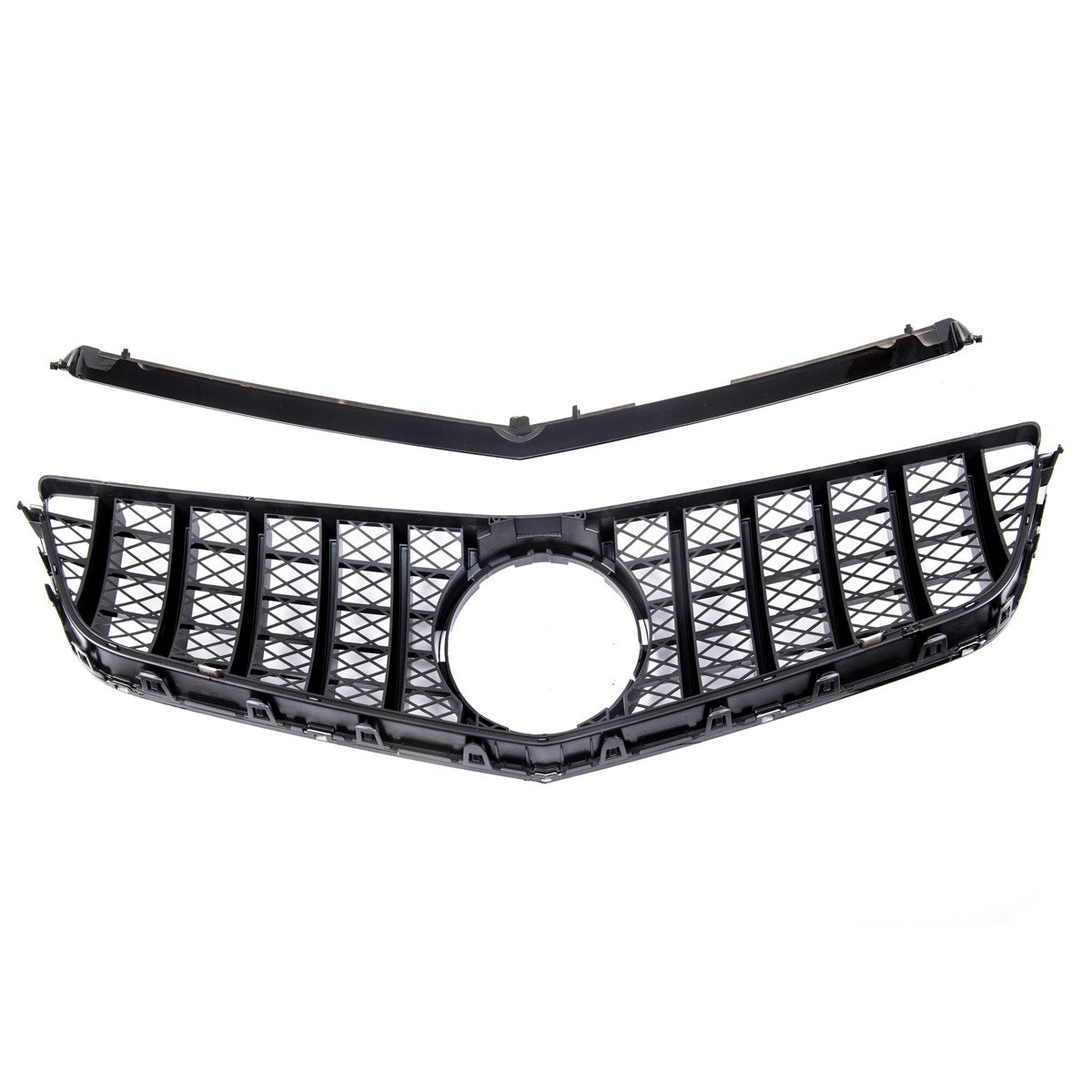 Frontgrill Hochglanz Schwarz Panamericana GT passend für Mercedes E-Klasse C207 09-13