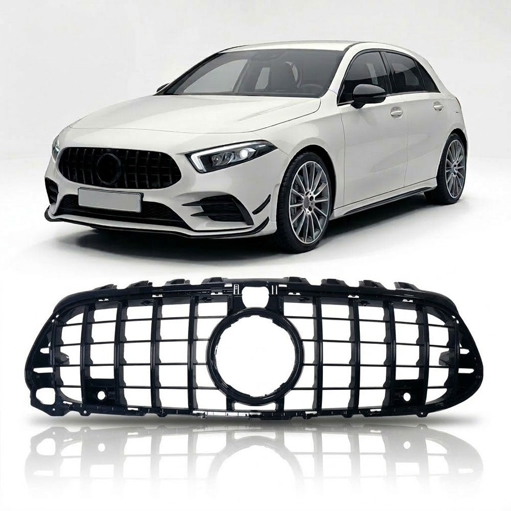 Kühlergrill Hochglanz Schwarz passend für Mercedes A-Klasse W177 2018-2023