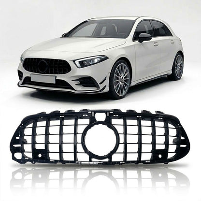 Kühlergrill Hochglanz Schwarz passend für Mercedes A-Klasse W177 2018-2023