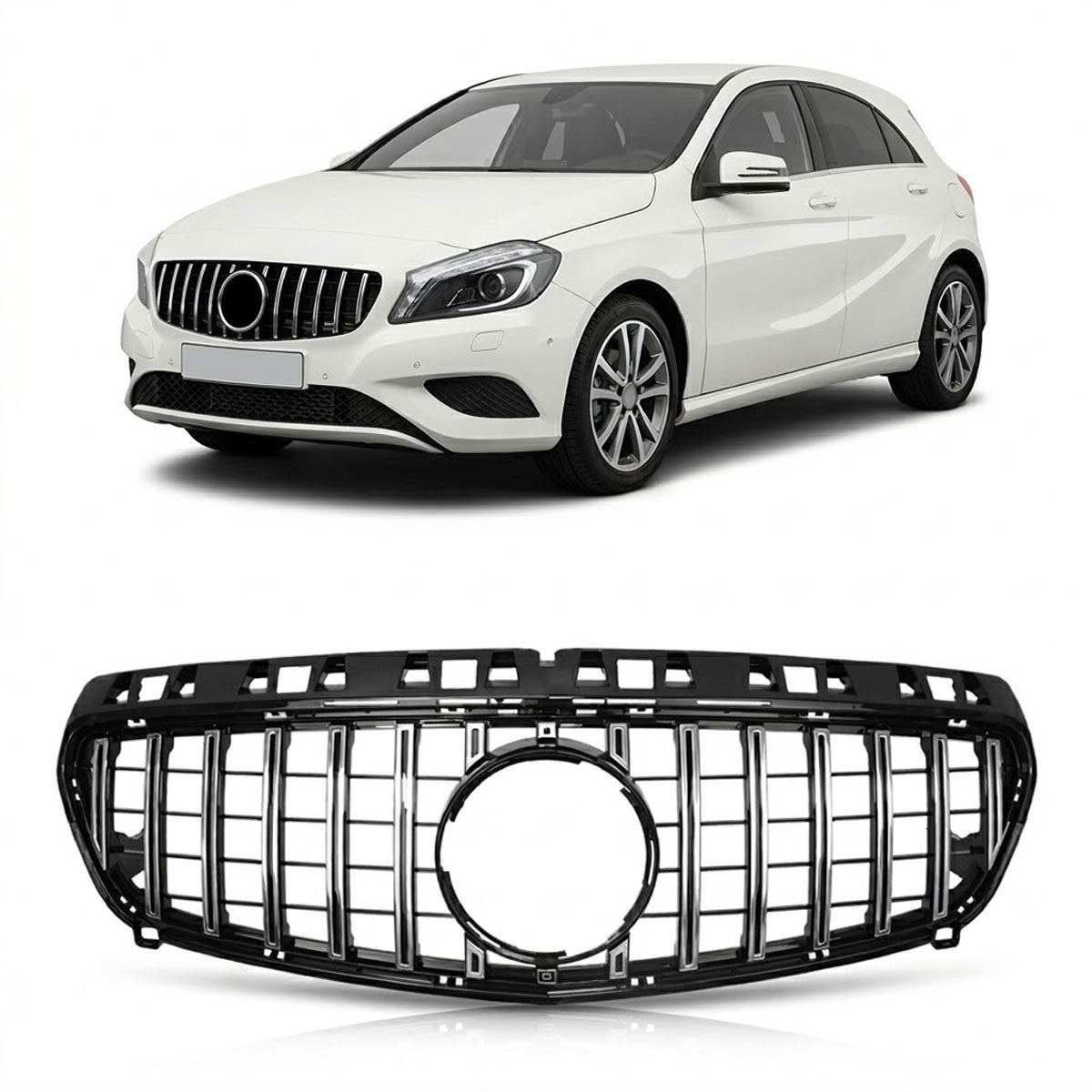 Kühlergrill Chrom Panamericana GT passend für Mercedes A-Klasse W176 2012-2015
