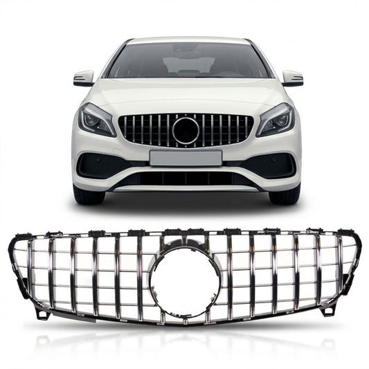 Kühlergrill Panamericana GT Chrom passend für Mercedes A-Klasse W176 2015-2018