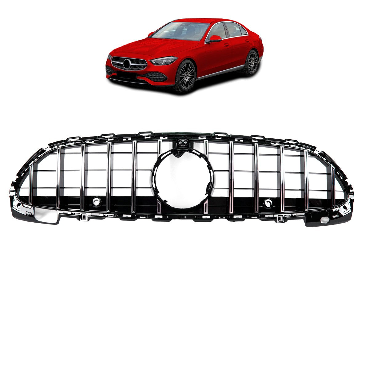 Kühlergrill Panamericana GT Chrom passend für Mercedes C-Klasse W206 2021-