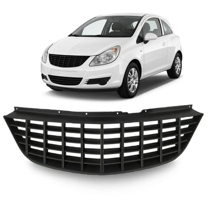 Kühlergrill ohne Emblem Schwarz passend für Opel Corsa D 2006-2011