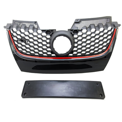 Roter Kühlergrill VW Golf 5 GTI 2003-2009 ABS-Kunststoff Sport-Design