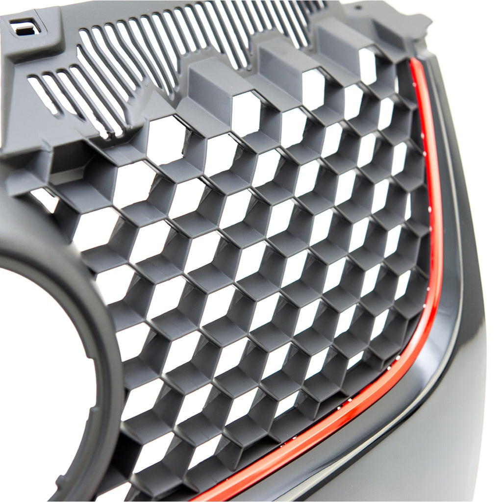 Roter Kühlergrill VW Golf 5 GTI 2003-2009 ABS-Kunststoff Sport-Design