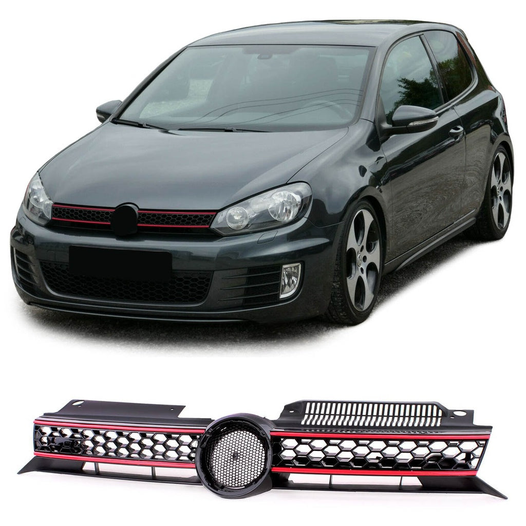 Kühlergrill Rot für VW Golf 6 GTI 2008-2014, Modell GRIWW0007