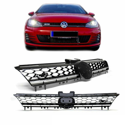 Kühlergrill Schwarz & Chrom passend für VW Golf 7 2012-2017 GTD