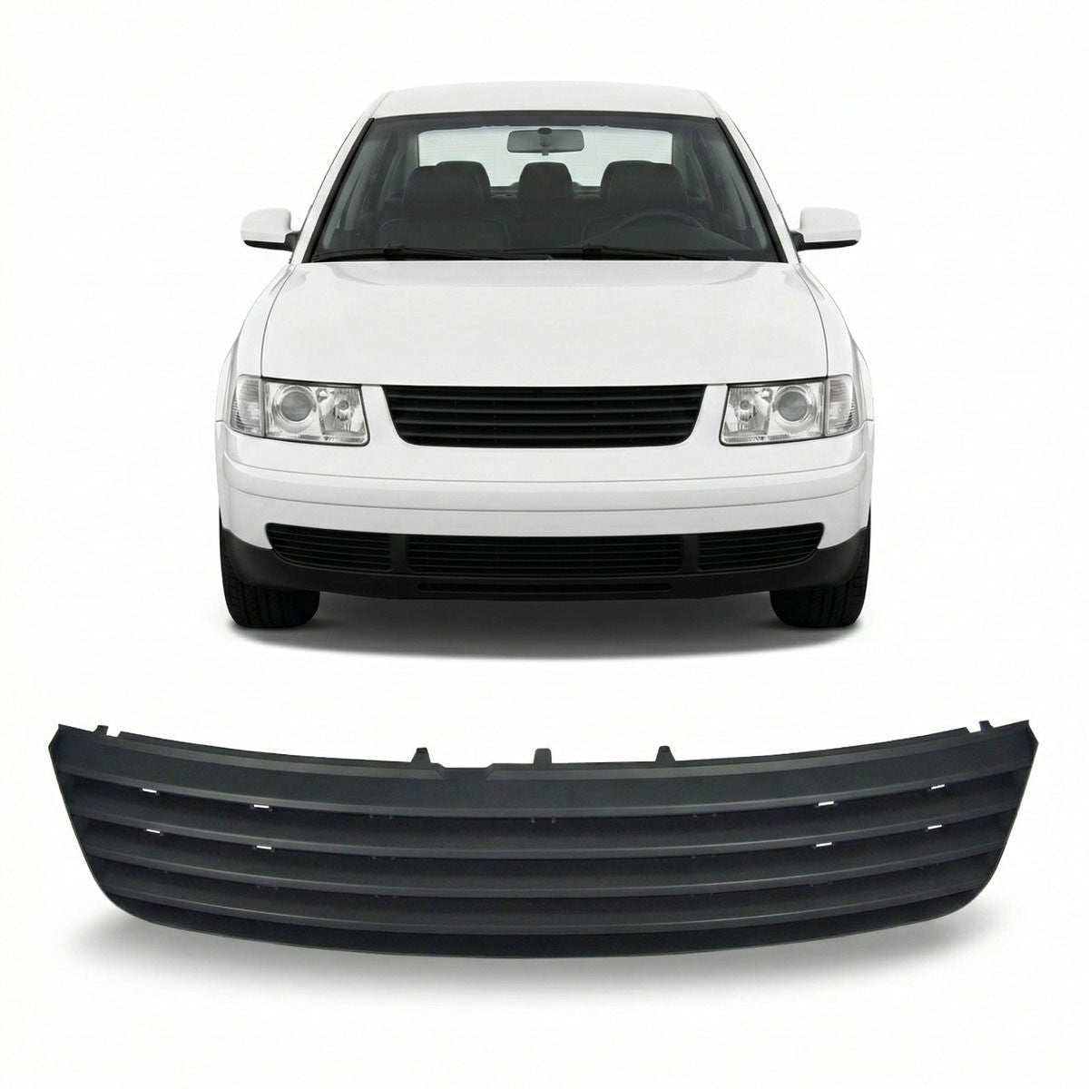 Kühlergrill ohne Emblem Schwarz passend für VW Passat B5 3B 1996-2000