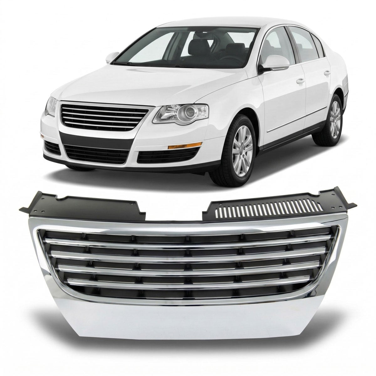 Sportgrill Chrom & Schwarz passend für VW Passat B6 (3C) 2005-2011