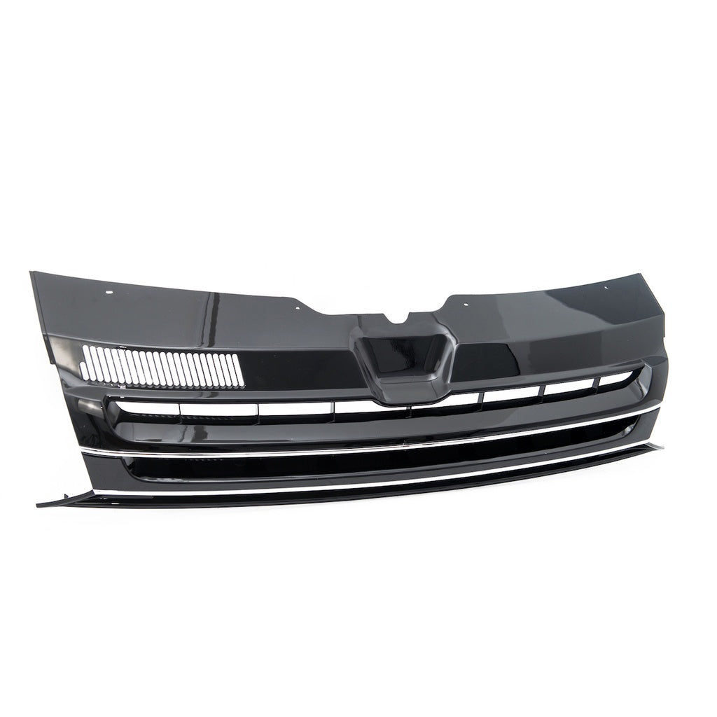 Sport Kühlergrill Schwarz Chromleiste für VW TRANSPORTER MULTIVAN T5 2009-2015