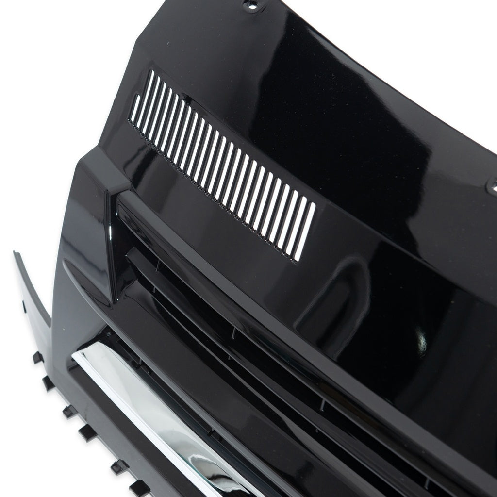 Sport Kühlergrill Badgeless Schwarz Chromstreifen für VW TRANSPORTER MULTIVAN T6