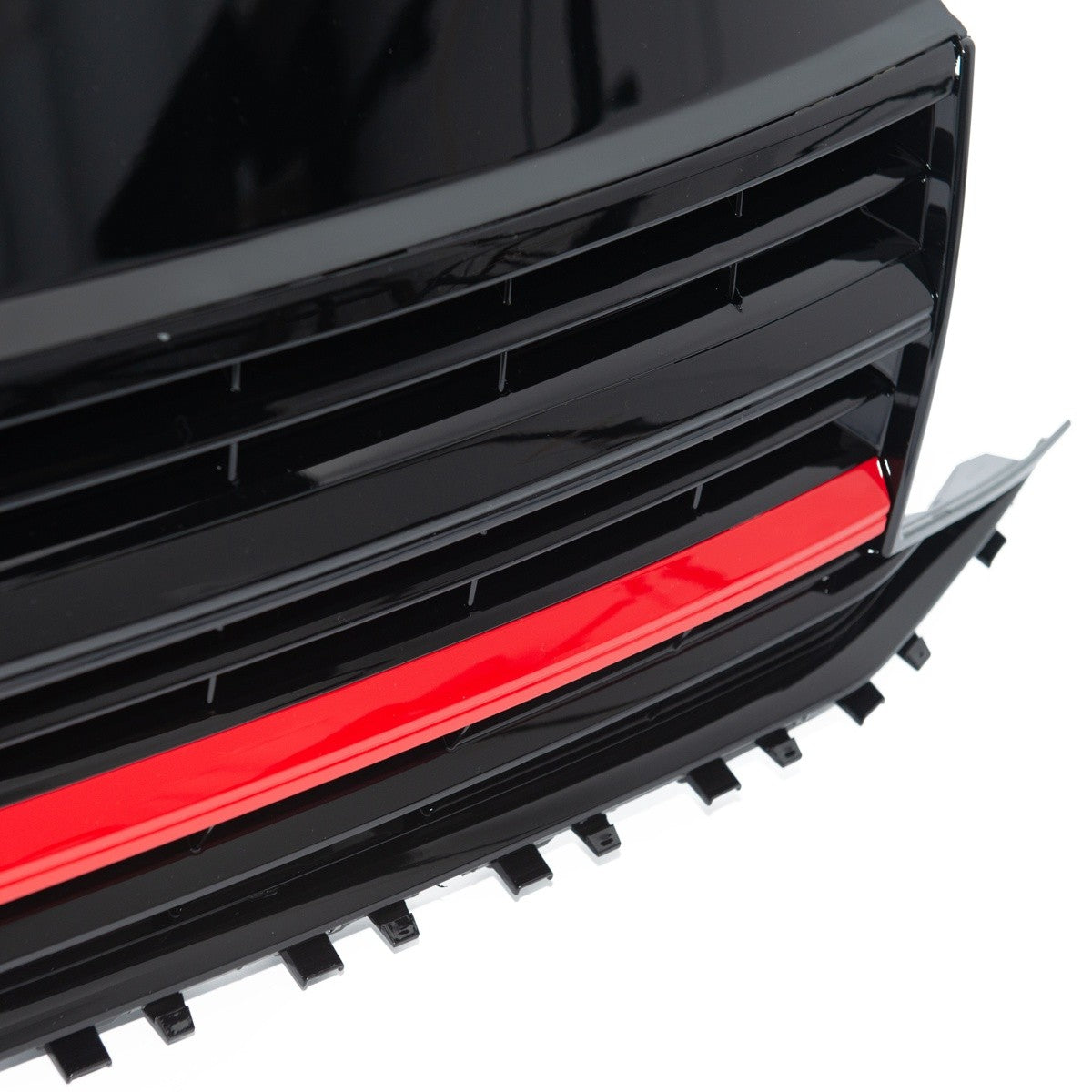Hochglanz Schwarz & Roter Grill passend für VW Transporter Multivan T6 2015-2019