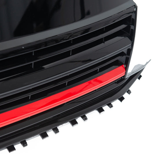 Sport Grill Glänzend Schwarz & Rot für VW TRANSPORTER MULTIVAN T6 ab 2015